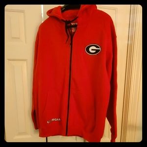 E5 University of Georgia Front-Zip Hoodie Mens XL